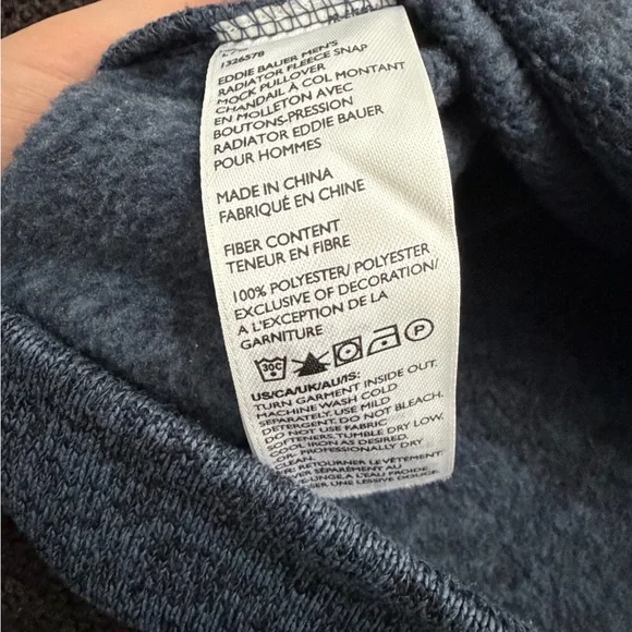 NEW Eddie Bauer Men's Radiator Fleece Snap-Front Pullover - Picture 8 of 9